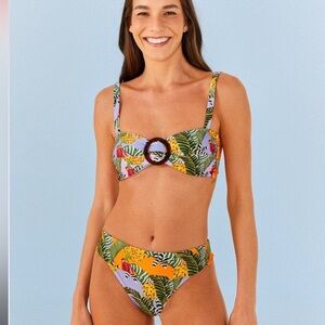 Farm Rio striped bananas swimsuit